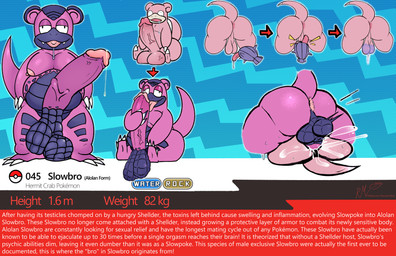 ambiguous_gender anthro anus auto_penis_lick autofellatio ball_lick ball_suck balls big_balls big_penis bodily_fluids claws cum drooling fangs genital_fluids genitals glistening glistening_body half-closed_eyes huge_penis humping licking male male/ambiguous masturbation narrowed_eyes nipples oral oral_masturbation overweight penile penile_masturbation penis presenting saggy_balls saliva self_lick sex sitting solo sucking teeth text thick_thighs tongue vein veiny_balls veiny_penis raccoon_mints nintendo pokemon generation_1_pokemon pokemon_(species) slowbro slowpoke absurd_res english_text hi_res