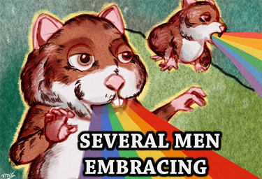 5_fingers anthro brown_body brown_fur buckteeth fingers fur lgbt_pride male male_anthro pink_nose pride_colors rainbow_pride_colors six-stripe_rainbow_pride_colors solo technicolor_yawn teeth vomiting white_body white_fur vincentdots jabroni_mike gluck_gluck_hamster cricetid hamster mammal rodent 2023 digital_media_(artwork) hi_res meme reaction_image signature