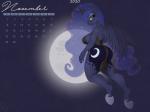 anthro anthrofied breasts butt calendar clothed clothing cutie_mark equid equine feathered_wings feathers female friendship_is_magic hasbro horn mammal moon my_little_pony mythological_creature mythological_equine mythology night outside phylloaurea princess_luna_(mlp) side_boob skimpy solo winged_unicorn wings