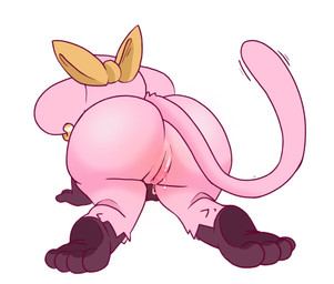 4_toes accessory all_fours anthro big_butt bodily_fluids bow_(feature) bow_accessory bow_ribbon butt centered_hair_bow dripping ear_piercing ear_ring feet female fur genital_fluids genitals hair_accessory hair_bow hair_ribbon nude piercing pink_body pink_fur plantigrade rear_view ribbons ring_piercing solo tail tail_motion tailwag toes vaginal_fluid_drip vaginal_fluids vulva syrenbytes disney kingdom_hearts square_enix bouncywild haplorhine heartless mammal monkey primate 2020 digital_media_(artwork) hi_res