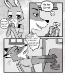 anthro canid canine comic dialogue disney english_text female fox fur judy_hopps lagomorph leporid male mammal nacchan96 nick_wilde rabbit red_fox text true_fox zootopia