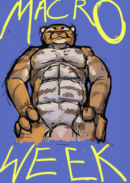 abs anthro balls blue_background claws fur genitals hands_on_hips looking_at_viewer macro male micro_pov muscular muscular_male navel nipples nude nude_male orange_body orange_fur penis pink_penis simple_background solo standing striped_body striped_fur stripes tan_body tan_fur text yellow_text jeri_kleinlowe felid mammal pantherine tiger 2012 colored english_text guide_lines hi_res