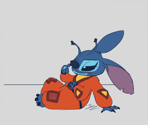 4_arms 4_fingers antennae_(anatomy) anthro blue_body blue_claws blue_finger_claws blue_fur blue_nose blue_pawpads bored claws clothing crossgender dipstick_antennae eyelashes female finger_claws fingers fur grey_background head_tuft lidded_eyes mtf_crossgender multi_arm multi_limb multicolored_antennae one_ear_up pawpads picking_nose red_clothing simple_background solo tuft alorix disney lilo_and_stitch stitch_(lilo_and_stitch) alien experiment_(lilo_and_stitch) 2026 colored_sketch digital_drawing_(artwork) digital_media_(artwork) flat_colors hi_res sketch