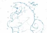 abs anthro biceps duo fur hug male muscular muscular_male size_difference sollyz canid canine canis human mammal wolf 2018 absurd_res hi_res sketch