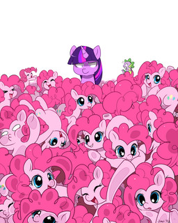 anthro blue_eyes clone cutie_mark female feral fur group hair horn male multicolored_hair pile_o'_pinkies pink_body pink_fur pink_hair purple_body purple_fur purple_hair purple_scales scales simple_background smile tail two_tone_hair white_background young young_anthro jiayi friendship_is_magic hasbro my_little_pony mythology pinkie_pie_(mlp) spike_(mlp) twilight_sparkle_(mlp) dragon earth_pony equid equine horse mammal mythological_creature mythological_equine mythological_scalie pony scalie unicorn 2012 4:5 hi_res