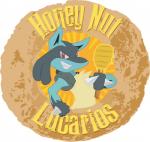 ambiguous_gender anthro blue_body blue_fur cereal food fur grin holding_object honey_dipper logo looking_at_viewer parody red_eyes semi-anthro simple_background smile solo spikes white_background honey-nut-lucarios cheerios general_mills honey_nut_cheerios nintendo pokemon canid canine generation_4_pokemon lucario mammal pokemon_(species) 2016 absurd_res hi_res