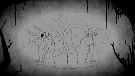 anthro antlers balls balls_touching balls_touching_floor big_balls big_penis bone duo expansion forest frottage genital_expansion genitals growth horn huge_balls huge_penis humanoid_genitalia humanoid_penis hyper hyper_balls hyper_genitalia hyper_growth hyper_penis kneeling male male/male penile penis penis_expansion penises_touching plant sex sketch_animation skull skull_head tree mink_of_the_end gnarl_(possmonaught) oshka_(possmonaught) cryptid grinion humanoid 16:9 animated digital_media_(artwork) drawpile_(artwork) frame_by_frame hi_res no_sound short_playtime video widescreen