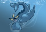 anthro big_breasts big_butt blue_sclera breasts butt featureless_breasts female huge_breasts huge_butt looking_at_viewer nude open_mouth solo swimming tail thick_thighs underwater water white_eyes zantanerz nintendo pokemon eeveelution generation_1_pokemon pokemon_(species) vaporeon hi_res