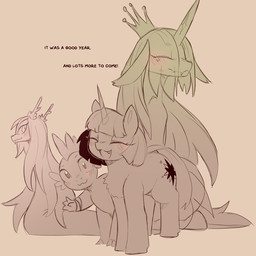 4_fingers :3 apode blush crown cutie_mark eyes_closed fangs feet female feral fingers fur group hair headgear hooves horn leaning leaning_forward legless long_hair looking_at_viewer male quadruped quads standing teeth toes unicorn_horn cold-blooded-twilight friendship_is_magic hasbro my_little_pony mythology queen_chrysalis_(mlp) spike_(mlp) twilight_sparkle_(mlp) changeling dragon equid equine mammal mythological_creature mythological_equine mythological_scalie reptile scalie snake unicorn greyscale hi_res monochrome