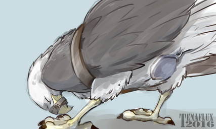 ambiguous_gender animal_genitalia avian_butt beak bent_over bound buttplug cloaca cloacal cloacal_penetration eyes_closed feral gag gagged genitals leather leather_strap muzzle_(object) muzzled penetration plug_(sex_toy) scrunchy_face sex_toy sex_toy_in_cloaca sex_toy_insertion solo spread_legs spreading straps submissive submissive_ambiguous tenaflux accipitrid accipitriform avian bird eagle 5:3 hi_res signature