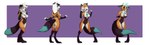 anthro base_one_layout basic_sequence breasts brown_body brown_fur butt digitigrade female four_frame_image four_frame_sequence fur green_body green_fur hair linear_sequence looking_at_viewer nude one_row_layout pigeon_toed simple_background smile solo species_transformation standing suit_transformation tail transformation transformation_sequence white_body white_fur white_hair tomek1000 canid canine canis domestic_dog fox mammal digital_media_(artwork) hi_res sequence