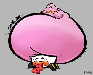 awkward bald belly bent_arm big_belly black_eyebrows black_eyes car chubby_cheeks clothing eyebrows eyelashes female handwear huge_belly koopa_clown_car legless light looking_down mittens morbidly_obese morbidly_obese_female motion_lines mouth_closed noseless not_furry obese obese_female orange_clothing orange_handwear orange_mittens overweight overweight_female pink_body riding rumbling_stomach sitting solo text vehicle solitaryscribbles bandai_namco mario_bros nintendo pac-man_(series) pinky_(pac-man) ghost spirit 2022 artist_name colored digital_drawing_(artwork) digital_media_(artwork) english_description hi_res lighting shaded