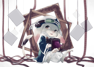 anthro camera eyewear eyewear_on_head female film_reel fur goggles goggles_on_head grey_body grey_fur paper picture_frame simple_background sitting solo string white_background nonoji1215 hakumei_and_mikochi mimi_(hakumei_and_mikochi) mammal mouse murid murine rodent hi_res