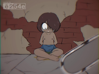 3_toes anthro barefoot bodily_fluids bound breasts breathing brick brick_wall chainsaw clenched_teeth clothed clothing collarbone crazy_eyes crossed_legs cruelty crying dark dark_humor disproportionate_retribution emotional_damage execution exposed_breasts fear_peeing feet female forced forced_exposure genital_fluids hair hair_over_eye hands_behind_back helpless humiliation hyperventilating imminent_death incontinence lotus_pose morbid nipples overalls parody peeing peeing_on_self power_tool puddle recording ryona scared sidewalk sitting small_breasts solo stress stressed suffering sweat tears teeth text toes tools topless topless_female urine urine_on_self urine_pool visual_gag wall_(structure) wet wet_clothing wet_overalls wetting e254e mistakes_were_made rookie_(e254e) canid canine canis domestic_dog mammal 4:3 animated artist_name hi_res no_sound short_playtime video