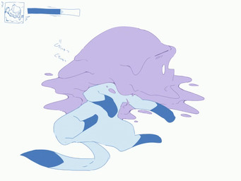 ambiguous_gender duo feral gameplay_mechanics goo-connected_lips gui health_bar winte nintendo pokemon eeveelution generation_1_pokemon generation_4_pokemon glaceon goo_creature muk pokemon_(species) 4:3 animated