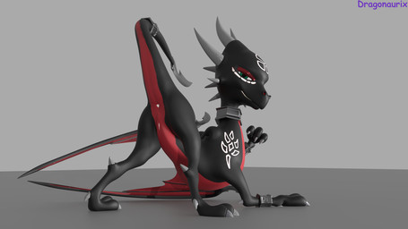 anus ass_up butt claws collar female feral genitals looking_at_viewer looking_back presenting presenting_vulva raised_arm raised_tail simple_background smile smirk solo tail tattoo teasing vulva white_background wings dragonaurix activision mythology spyro_the_dragon the_legend_of_spyro cynder dragon mythological_creature mythological_scalie scalie 16:9 3d_(artwork) digital_media_(artwork) hi_res widescreen