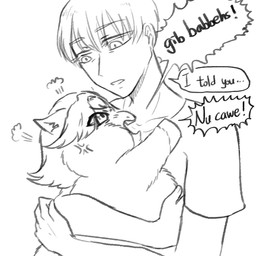 angry baby_talk clothed clothed_human clothing cross-popping_vein dialogue duo female female_feral feral holding_another hug looking_at_another male male_human open_mouth overweight overweight_female text yellowcottoncandy030 fluffy_pony fluffy_pony_(species) human mammal 1:1 2025 black_and_white digital_media_(artwork) english_text hi_res monochrome