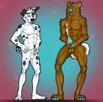 anthro bodily_fluids cum duo genital_fluids genitals group_masturbation humanoid_genitalia humanoid_penis knot male masturbation muscular muscular_male orgasm_face penile penile_masturbation penis fisis dogbert laney canid canine canis dalmatian domestic_dog mammal