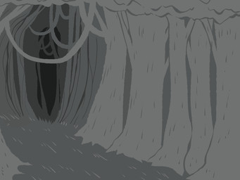 anthro blush bottomwear bottomwear_down butt clothed clothing dialogue forest male pants pants_down partially_clothed plant profanity solo suspension tree vines whygena amphibian frog 2022 2d_animation 4:3 animated digital_media_(artwork) frame_by_frame monochrome