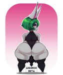 big_butt big_ears bottom_heavy butt clothing female green_hair hair huge_butt huge_hips huge_thighs inner_ear_fluff legwear leotard looking_at_viewer looking_back pointy_ears rear_view short_stack slightly_chubby solo thick_thighs thigh_highs tuft wide_hips aishirokbeta league_of_legends riot_games tencent vex_(lol) humanoid yordle 2024 absurd_res hi_res