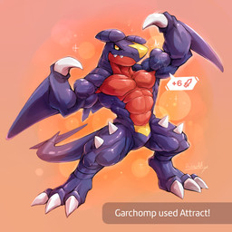 abs anthro biceps big_muscles claws dialogue_box digitigrade emanata flexing gameplay_mechanics huge_muscles male melee_weapon muscular muscular_anthro muscular_male narrowed_eyes navel nude number obliques orange_background pecs simple_background smile solo sparkles spikes spikes_(anatomy) standing sword tail teeth text text_box vein weapon waddledox nintendo pokemon garchomp generation_4_pokemon pokemon_(species) 1:1 2022 absurd_res english_text hi_res pictographics signature