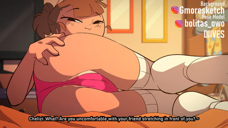 anthro anus barely_visible_anus brown_hair camel_toe clothing dialogue feet female footwear hair legwear looking_at_viewer looking_back looking_back_at_viewer one_eye_closed open_mouth panties smile smiling_at_viewer socks soles solo talking_to_viewer teasing teasing_viewer text thigh_highs thigh_socks underwear wink winking_at_viewer diives xingzuo_temple chelizi_(diives) lagomorph leporid mammal rabbit 16:9 2025 2d_animation animated english_text frame_by_frame hi_res widescreen