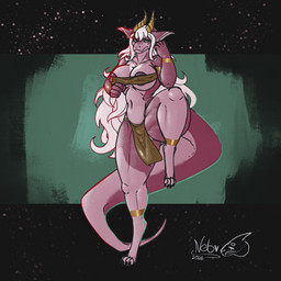 anthro clothed clothing female female_anthro fighting_pose hair long_hair nipple_slip partially_clothed pink_body pose solo spread_legs spreading tail thick_thighs white_hair wide_hips nebula_goldenstar mythology animal_humanoid dragon dragon_humanoid humanoid mythological_creature mythological_scalie scalie 1:1 absurd_res hi_res