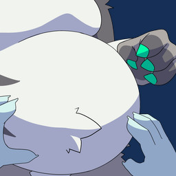 anthro belly belly_jiggle belly_overhang belly_play big_belly claws crotch_tuft finger_claws fur hand_on_belly jiggling male moobs overweight overweight_male tuft toafloast mythology dragon furred_dragon furred_scalie mythological_creature mythological_scalie scalie 1:1 animated animated_gif short_playtime