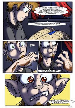 beard before_transformation book brown_body brown_fur claws dialogue ear_piercing ear_ring facial_hair forced forced_transformation fur green_eyes hair male orange_hair piercing ring_piercing sharp_teeth solo speech_bubble teeth text transformation black-rat human mammal comic english_text sequence