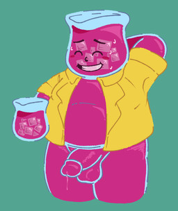 bodily_fluids for_a_head genital_fluids kool_aid koolaid leaky male overweight precum slightly_chubby solo duskycovers kool-aid kool-aid_man kool_aid_man humanoid object_head hi_res