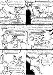 anthro boop buckteeth canid canine clothed clothing comic dialogue disney duo ears_back english_text eric_schwartz female fox frown furniture gesture half-closed_eyes hand_gesture hi_res judy_hopps lagomorph leporid male mammal monochrome narrowed_eyes necktie nick_wilde open_mouth pivoted_ears pointing predator/prey rabbit red_fox simple_background sitting smile sofa sound_effects speech_bubble teeth text tongue tongue_out true_fox white_background zootopia