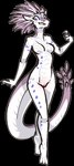 alpha_channel anthro biped breasts female fingers genitals jam_(artist) non-mammal_breasts pussy scalie simple_background smile solo tail transparent_background
