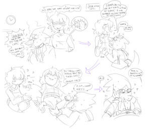 age_difference angry anthro anthro_penetrated big_breasts blush bodily_fluids bottomwear bottomwear_down breasts buckteeth butt butt_grab clothed clothing dialogue duo embarrassed erection eyewear fellatio female female_on_human female_penetrated first_person_view flirting front_view fully_clothed genitals glasses hair hair_over_eyes hand_on_butt heart_symbol human_on_anthro human_penetrating human_penetrating_anthro humanoid_genitalia humanoid_penis interspecies looking_at_viewer looking_pleasured male male/female male_on_anthro male_penetrating male_penetrating_female nervous non-mammal_breasts obscured_eyes open_mouth open_smile oral pants pants_down partially_clothed penetration penile penis public rear_view rectangular_glasses sex side_view simple_background smile speech_bubble student sweat tail teacher teacher_and_student teeth text thick_tail white_background wide_hips mhdrawin deltarune undertale_(series) alphys kris_dreemurr human lizard mammal reptile scalie comic english_text hi_res monochrome spot_color