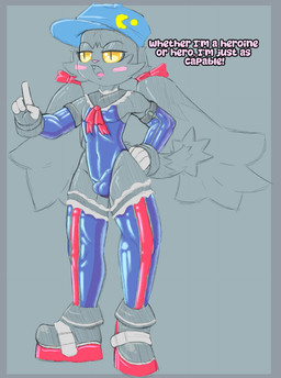 anthro armwear blush boots bulge clothed clothing crossdressing dialogue elbow_gloves femboy floppy_ears footwear frilly frilly_clothing gloves handwear hat headgear headwear latex legwear leotard male pupils ribbons sassy shoes slit_pupils solo thigh_highs flowersunink bandai_namco dead_or_alive_(series) klonoa_(series) klonoa marie_rose felid hybrid lagomorph mammal hi_res