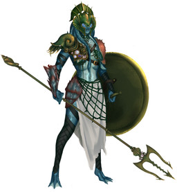 armor armwear barefoot bikini bikini_top biped blue_body blue_eyes bottomwear bracers clothing empty_eyes feet female headgear helmet legwear melee_weapon membrane_(anatomy) midriff paladin pauldron polearm shield skirt solo standing swimwear tentacles thigh_highs toes trident two-piece_swimsuit warrior weapon webbed_feet webbed_hands capnfungi dungeons_and_dragons hasbro wizards_of_the_coast animal_humanoid aquatic aquatic_humanoid humanoid absurd_res hi_res