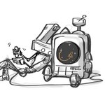 ambiguous_gender anthro biped controller cord duo electronics game_controller machine screen screen_face rami85 fortress_obscura spacewar! team_fortress_2 valve telecon_(fortress_obscura) worker_node_(fortress_obscura) humanoid robot robot_humanoid 1:1 2023 hi_res monochrome sketch