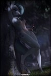 anthro anthrofied black_nipples breasts cigarette featureless_crotch female night nipples nude outside plant smoking smoking_cigarette solo tree steamyart friendship_is_magic hasbro my_little_pony marble_pie_(mlp) equid equine mammal 2:3 3d_(artwork) absurd_res digital_media_(artwork) hi_res