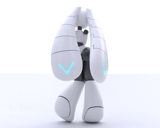 anthro big_butt biped bubble_butt butt female hip_sway huge_ears machine narrow_shoulders rear_view segmented_body simple_background small_waist solo text thick_thighs wasp_waist wide_hips sharpybutts sharpy_(sharpybutts) animal_humanoid humanoid lagomorph leporid mammal rabbit robot 2025 3d_(artwork) 5:4 artist_name digital_media_(artwork) hi_res