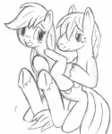 cutie_mark duo female feral freckles looking_back open_mouth simple_background sitting tail white_background tg-0 friendship_is_magic hasbro my_little_pony applejack_(mlp) big_macintosh_(mlp) earth_pony equid equine horse mammal pony 2012 black_and_white monochrome sketch brother_(lore) brother_and_sister_(lore) incest_(lore) sibling_(lore) sister_(lore)