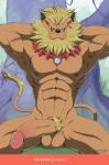 balls ear_piercing genitals humanoid_genitalia humanoid_penis male mane muscular muscular_male penis piercing solo aledonrex bandai_namco digimon digimon_(species) felid leomon mammal