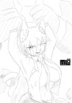 anthro big_breasts bound breasts duo exercise female female_focus male male/female restrained solo_focus mi_lan milan_(mi_lan) felid feline mammal absurd_res hi_res monochrome