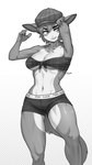 anthro blush breasts cleavage clothed clothing female fur simple_background solo underwear white_background pgm300 doodle_(gudlmok99) canid canine canis domestic_dog mammal 2022 hi_res monochrome