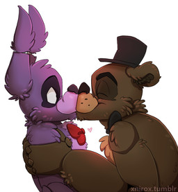 2015 <3 animatronic anthro bear black_bow bonnie_(fnaf) bow_tie brown_fur duo eyes_closed five_nights_at_freddy's freddy_(fnaf) fur hat kissing lagomorph long_ears machine male male/male mammal mechanical purple_fur rabbit red_bow robot smile xnirox
Rating: Safe
Score: 30
User: Vallizo
Date: January 31, 2015 2015 <3 animatronic anthro bear black_bow bonnie_(fnaf) bow_tie brown_fur duo eyes_closed five_nights_at_freddy's freddy_(fnaf) fur hat kissing lagomorph long_ears machine male male/male mammal mechanical purple_fur rabbit red_bow robot smile xnirox
Rating: Safe
Score: 30
User: Vallizo
Date: January 31, 2015