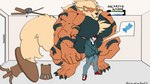 anthro big_pecs candy cellphone claws clothed clothing crouching dessert duo electronics fluffy food fur growth hoodie huge_pecs male muscle_growth musclegut muscular muscular_male nipples nude on_phone pecs phone phone_call pokemorph rare_candy slightly_chubby smartphone topwear trainer hlftonhlfshell nintendo pokemon anon arcanine generation_1_pokemon human mammal pokemon_(species) animated short_playtime