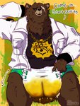 abdl anthro breath clothing confident diaper dominant fart feces jacket leaking_diaper male messy panting sleeping smelly sniffing soiled_diaper solo sound_effects stink_fumes stink_lines topwear unclean_diaper used_diaper vowelless vowelless_sound_effect wet white_clothing white_jacket white_topwear zzz slinkzstinkz mihoyo zenless_zone_zero ben_bigger bear mammal 3:4 hi_res