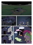 3:4 applejack_(mlp) arofatamahn avian campfire castle_of_the_royal_pony_sisters color_coded color_coded_speech_bubble comic dark darkness dialogue dragon drained_of_magic earth_pony english_text equid equine everfree_forest exhausted eyes_closed female feral fire fluttershy_(mlp) folded_wings friendship_is_magic garret_(arofatamahn) greenery group gryphon hasbro hi_res horn horse magic male mammal my_little_pony mythological_avian mythological_creature mythological_equine mythological_scalie mythology nature open_mouth pegasus plant pony princess_cadance_(mlp) princess_celestia_(mlp) princess_luna_(mlp) rainbow_dash_(mlp) rarity_(mlp) resting scalie shining_armor_(mlp) speech_bubble spike_(mlp) stairs steps text tree twilight_sparkle_(mlp) unavailable_at_source unconscious unicorn winged_unicorn wings