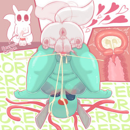 animal_genitalia antennae_(anatomy) anus backsack balls bestiality big_breasts big_nipples black_eyes blush blush_lines bodily_fluids breasts broken_condom butt butt_from_the_front clitoris condom cum cum_drip cum_from_vagina cum_in_uterus cum_in_vagina cum_inside cum_on_face cum_splatter cum_string cutaway darkened_anus darkened_balls darkened_genitalia darkened_vulva directional_arrow dripping duo error female female_humanoid feral from_behind_position genital_fluids genitals glistening glistening_body glistening_genitalia glistening_vulva heart_symbol humanoid_on_feral improvised_condom internal internal_vaginal larger_female larger_humanoid larger_penetrated legs_above_head living_condom male male/female male_feral mind_break mindfuck mouthless navel nipples nude nude_female nude_feral nude_humanoid nude_male pawpads penetration penile penile_penetration penis penis_in_vagina perching_position piledriver_position plump_labia puffy_anus red_penis sex sexual_barrier_device sheath simple_background sitting size_difference slightly_chubby slightly_chubby_female slightly_chubby_humanoid smaller_feral smaller_male spread_legs spreading tail tail_motion tailwag tapering_penis teal_anus teal_body teal_breasts teal_nipples teal_vulva text throbbing throbbing_balls upside_down uterus vaginal vaginal_penetration vulva white_background white_balls white_body white_sheath neotrinya rain_world videocult looks_to_the_moon_(rain_world) survivor_(rain_world) humanoid iterator_(rain_world) neuron_fly slugcat 1:1 2025 absurd_res chinese_description digital_drawing_(artwork) digital_media_(artwork) english_text hi_res sequence