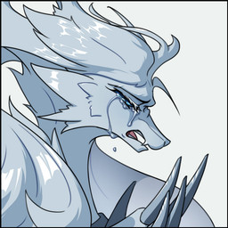 anthro bodily_fluids crying eyes_closed female fur hair nails solo sticker sticker_pack tears teeth tongue white_body white_fur white_hair adetuddymax nintendo pokemon generation_5_pokemon legendary_pokemon pokemon_(species) reshiram 1:1