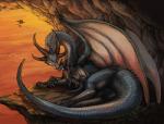 claws cub dragon flying gray:scales green_eyes horn lizard parent reptile scales scalie size_difference sunset wings young しな
Rating: Safe
Score: 10
User: slyroon
Date: April 20, 2014