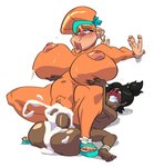 anthro ape balls big_balls big_breasts big_penis bodily_fluids breasts candy_kong cum cum_inside cum_overflow donkey_kong_(series) donkey_kong_country_(tv_series) duo ejaculation fan_character female genital_fluids genitals gorilla haplorhine hi_res holding_breast huge_balls huge_penis human hyper hyper_balls hyper_genitalia hyper_penis male male/female mammal nintendo nipples on_bottom on_top penis primate reverse_cowgirl_position sex size_difference slb smaller_male top_knot